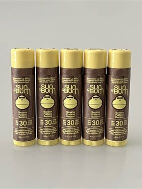 Sun Bum SPF 30 Sunscreen Lip Balm Banana  Lot Of 5